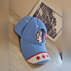 Zephyr Blue and Red Embroidered Hat